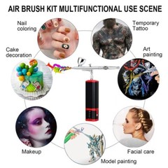 Cordless Airbrush with 2 Battery, 32PSI Portable Airbrush Kit with Compressor