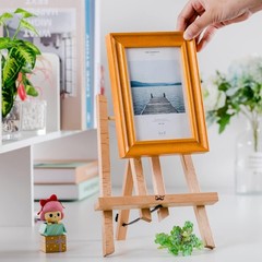 11 Inch Small Wooden Tabletop Easel for Painting, A-Frame Display Stand