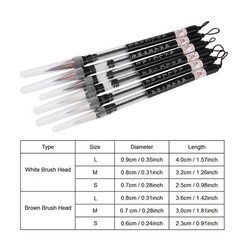 Walfront 6 Pcs Calligraphy Brush Pen Set 1 Count (Pack of 6), Black