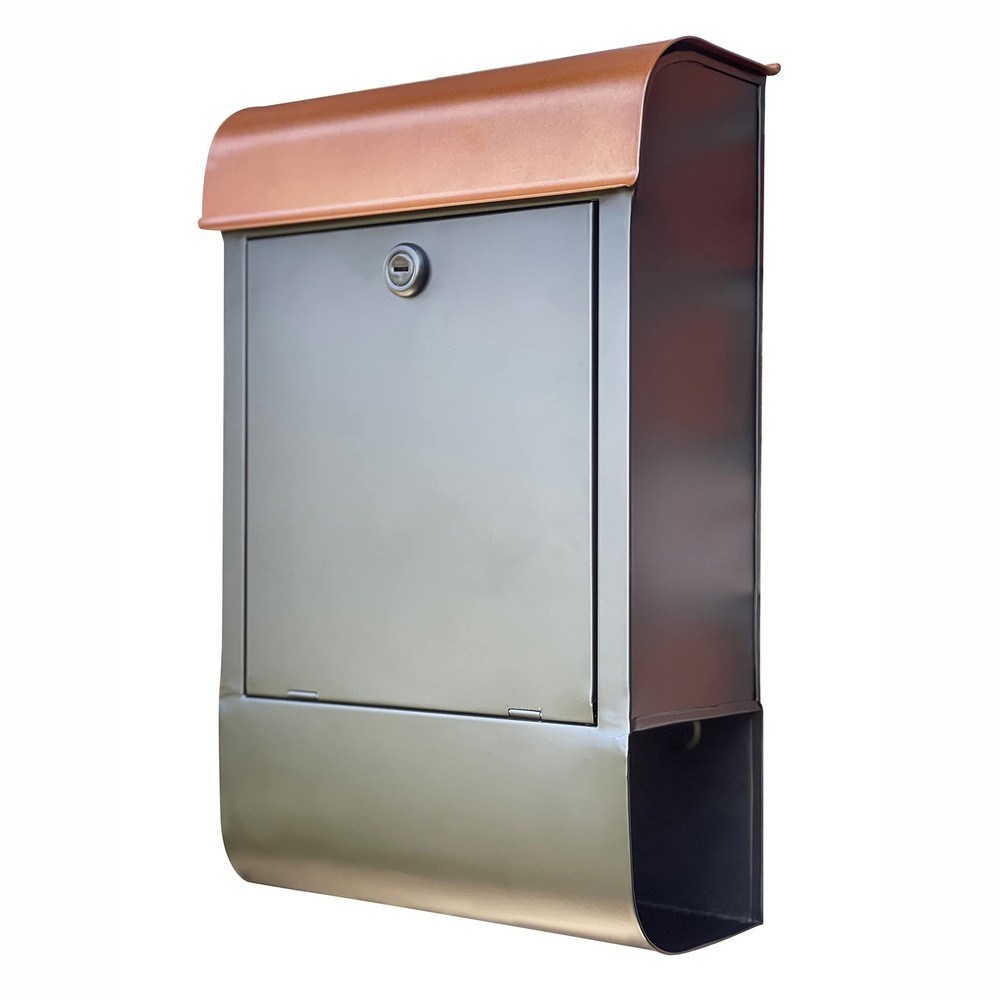 NACH Locking Mailbox, 16 x 4.5 x 10 inch, Black Mailbox with Lock, Waterproof…