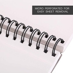 Bachmore 8.5″x11″ Hardbound Sketchbook, Left Spiral 8.5-x-11-Inch, Dark