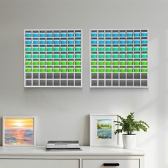 2PCS Paint Storage Rack, 64-Grid Paint Bottle Organizer, Wall-Mount Paint Holder
