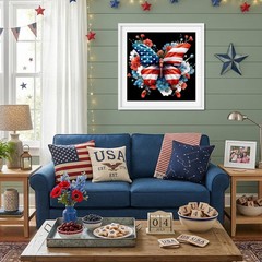 4th of July Diamond Art Kits for Adults, Independence Day Diamond Painting Butte