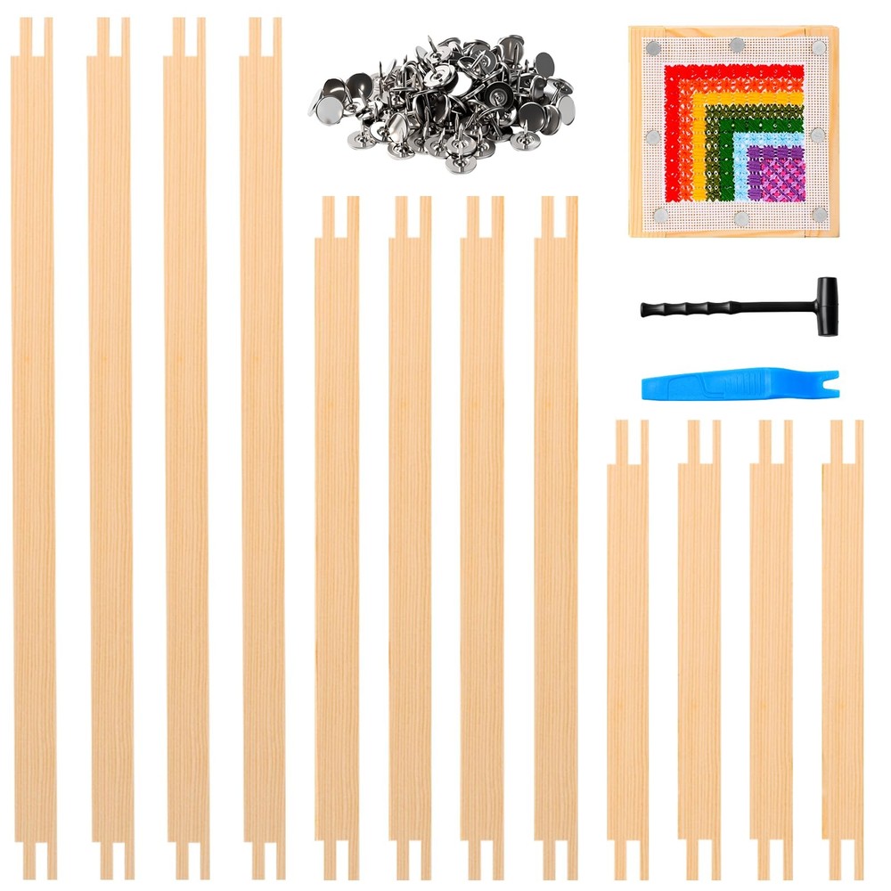 12 Pcs Needlepoint Stretcher Bars 8 12 16 Inch Natural Wood Frame Set