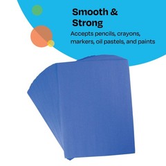 Construction Paper, 9 x 12 Inches, Blue, 500 Sheets