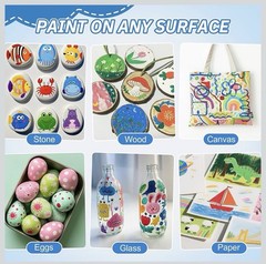 Guangna 240 Acrylic Paint Markers, Brush Tip Acrylic Paint Pens, Quick-Drying Wa
