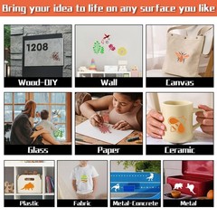 80PCS 3 Inch Plastic Small Craft Stencils – Reusable Rock & Home Decor Painti…