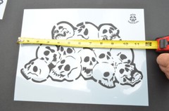 12″ Airbrush Spray Painting Mylar Stencil Set – RC Mask 2 PACK Skeleton SKulls