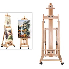 56 to 91″ Adjustable Large Movable Artist Studio Easel Wooden Art Stand H-Frame