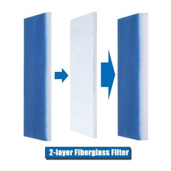 KOUTIANWU 8PCS Air Filter Set Compatible with Airbrush Spray Booth Blue