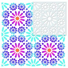32 Pack Geometric Stencils 6 x 6 Inch Painting Templates for Scrapbooking Coo…