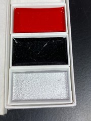 Yasutomo Metallic 6 Piece Traditional Japanese Watercolors Vintage High Quality