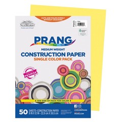 Prang (Formerly SunWorks) Construction Paper, 50 Count (Pack of 1), Yellow
