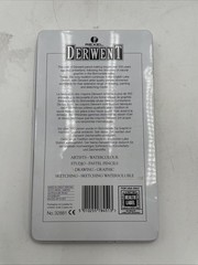 vintage set of Rexel Derwent Watercolour Pencils in a 12-count metal tin