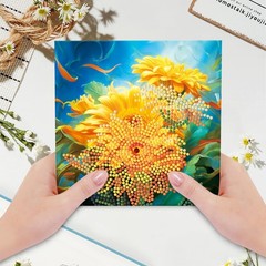 pigpigboss 12 Packs Flower Butterfly Diamond Painting 15 cm x 15 cm, Red