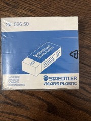Vintage Staedtler Mars Eraser 52650 20 Erasers New