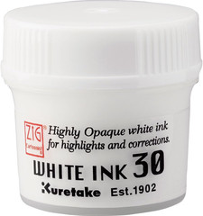 Kuretake Cartoonist White Ink 30Ml, for Dip Pen, Brush, Drawing, Calligraphy, I