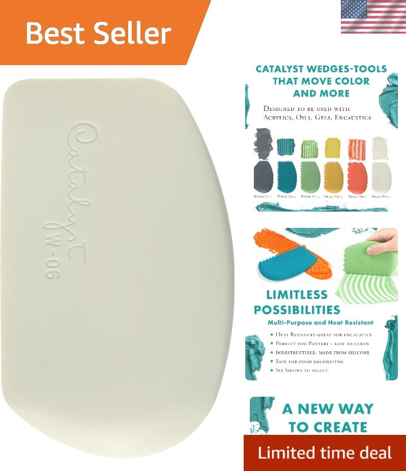 White Catalyst Wedge Tool – Ergonomic Paint Manipulation for Creative Artists
