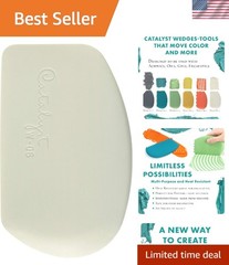 White Catalyst Wedge Tool – Ergonomic Paint Manipulation for Creative Artists