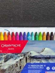Caran d’Ache Neocolor II Water-soluble Wax Pastels 15 Colors Swiss Made