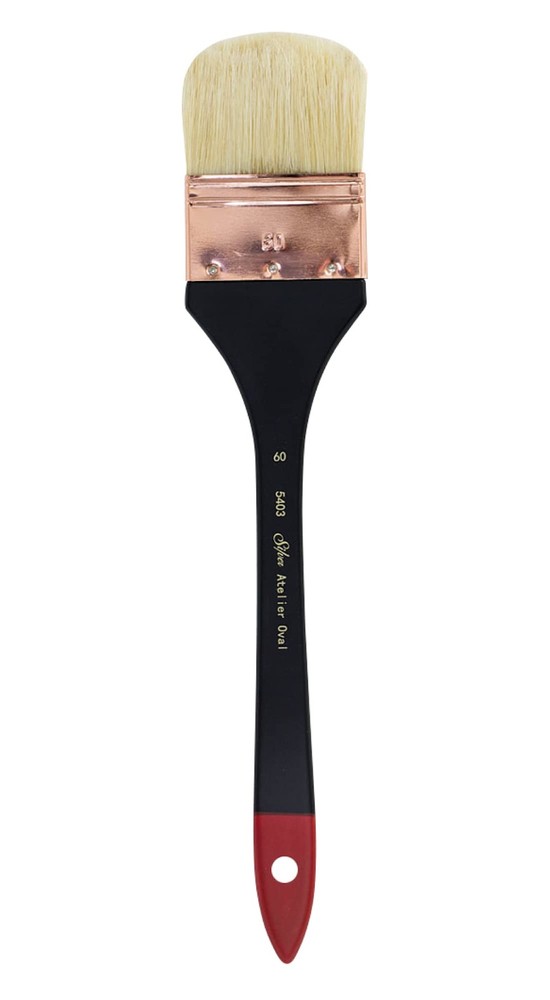 Silver Brush Limited 5403-60 Silver Atelier Oval Hog Bristle Mottler Brush, S…