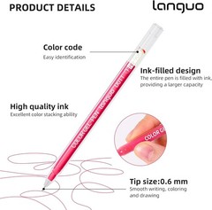 Languo – 168 PCS Gel Pens for Adult Coloring Books 162 Colors