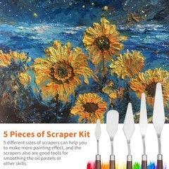 5pcs Palette Knife,Stainless Steel Spatula Palette Knife set, Pallet