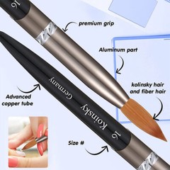 Acrylic Kolinsky Nail Brushes Sizes 16/20 Nail Art Brush Fast Shipping from USA