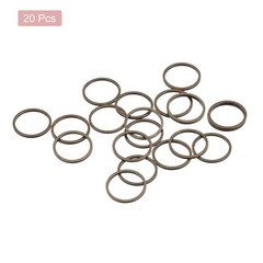Round Earring Beading Hoop Rings Circle Link Ring 14mm/ 0.55″ Bronze,20pcs