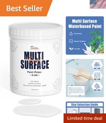 Effortless White Paint, 5 Oz – No Sanding, Fast Drying for Interior/Exterior Use