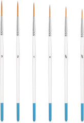 6 Pcs Script Liner Brush Long Fine Point Liner Tip Brush Pinstriping Paintbrush