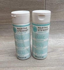 Martha Stewart Crafts Tintable Fabric Medium 6oz New/Sealed Lot Of 2