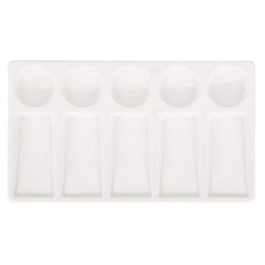 10 Wells White Rectangle Ceramic Artist Paint Paletteporcelain Watercolor Palett