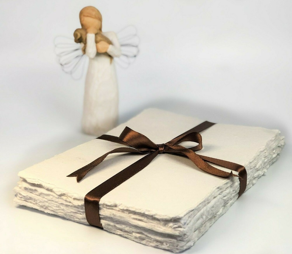 25 pack A4 A5 Antique Vintage Handmade Deckle Edge Paper Custom Stationery