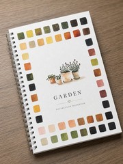 Multicolor Watercolor Set in Metal Tin with Brush + Garden Watercolor Workbook