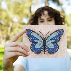 DIY String Art Kit Blue Butterfly Craft Kit Creative Craft Kits 3D String Art…