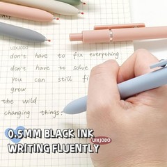 Gel Pens 0.5mm Black Ink Fine Point Smooth Writing 5 Pcs