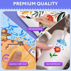 24 Colors Dual Tip Acrylic Paint Markers – Fine & Dot Tips, Waterproof, Permanen
