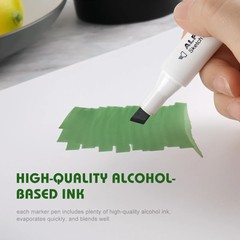 Arrtx ALP 80 Colors Alcohol Markers Dual Tips Color Pen forBeginners & Artist