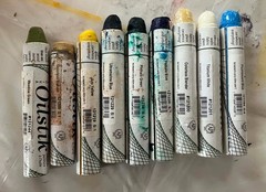 Lot of 51 Oil Paint Sticks 12 R&F pigment 39 Shiva Oil Paintstiks Gamvar Varnish