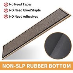 30X8 Inch Stair Mat, 15 Pack Comfortable Stair Treads for Wooden Steps, Non-S…