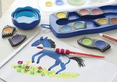 Faber-Castell Hair Brush Set of 4 assortments, Metal, Colourful, 4-teiliges Sort