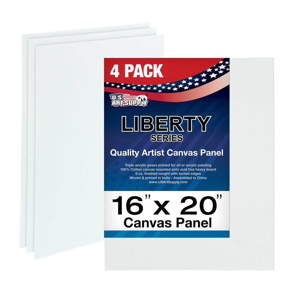 16″ x 20″ Artist Quality Acid Free Canvas Panel Boards for Painting 4-Pack