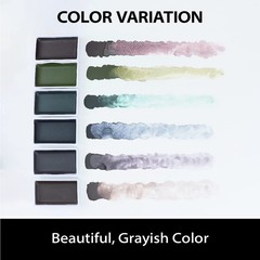 Kuretake GANSAI TAMBI GRAPHITE COLORS, 6 6 Count (Pack of 1), Graphite Colors