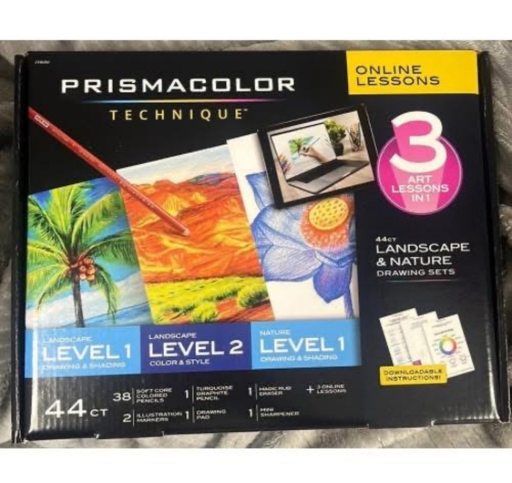 NEW Prismacolor Technique Art Set w/ 3 Art Lessons in 1 Kit