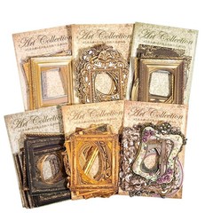 30PCS Vintage Scrapbook Paper Photo Frames for Junk Journal Collage DIY Crafts