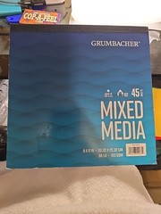 Grumbacher 8X8 Mixed Media Paper Pad 98 Lb 160 Gsm 45 Sheets Tape Bound New