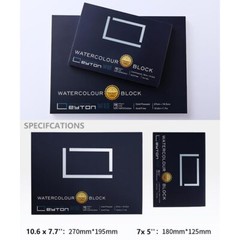 Non-Warping Watercolor Paper Block – 100% Cotton Paper,20 Sheets of 160lb/350gsm