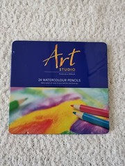 WHSmith Art Studio Watercolour Pre-sharpened Pencils Ready To Use Pack of 24