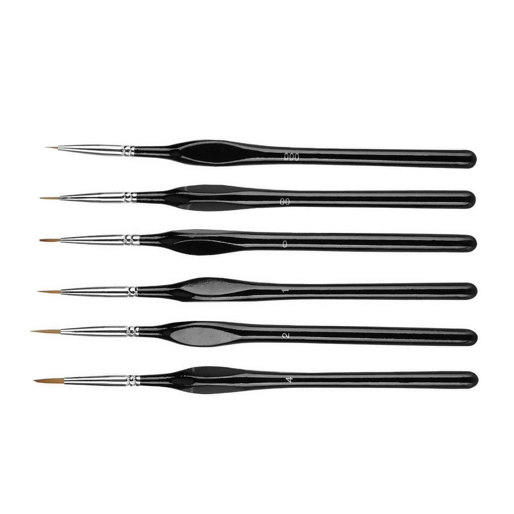 6Pcs Extra Fine Detail Watercolour Painting Acrylic Miniature Paint Brushes